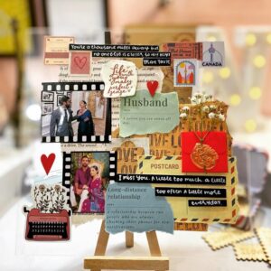 Photo collage with Easel stand